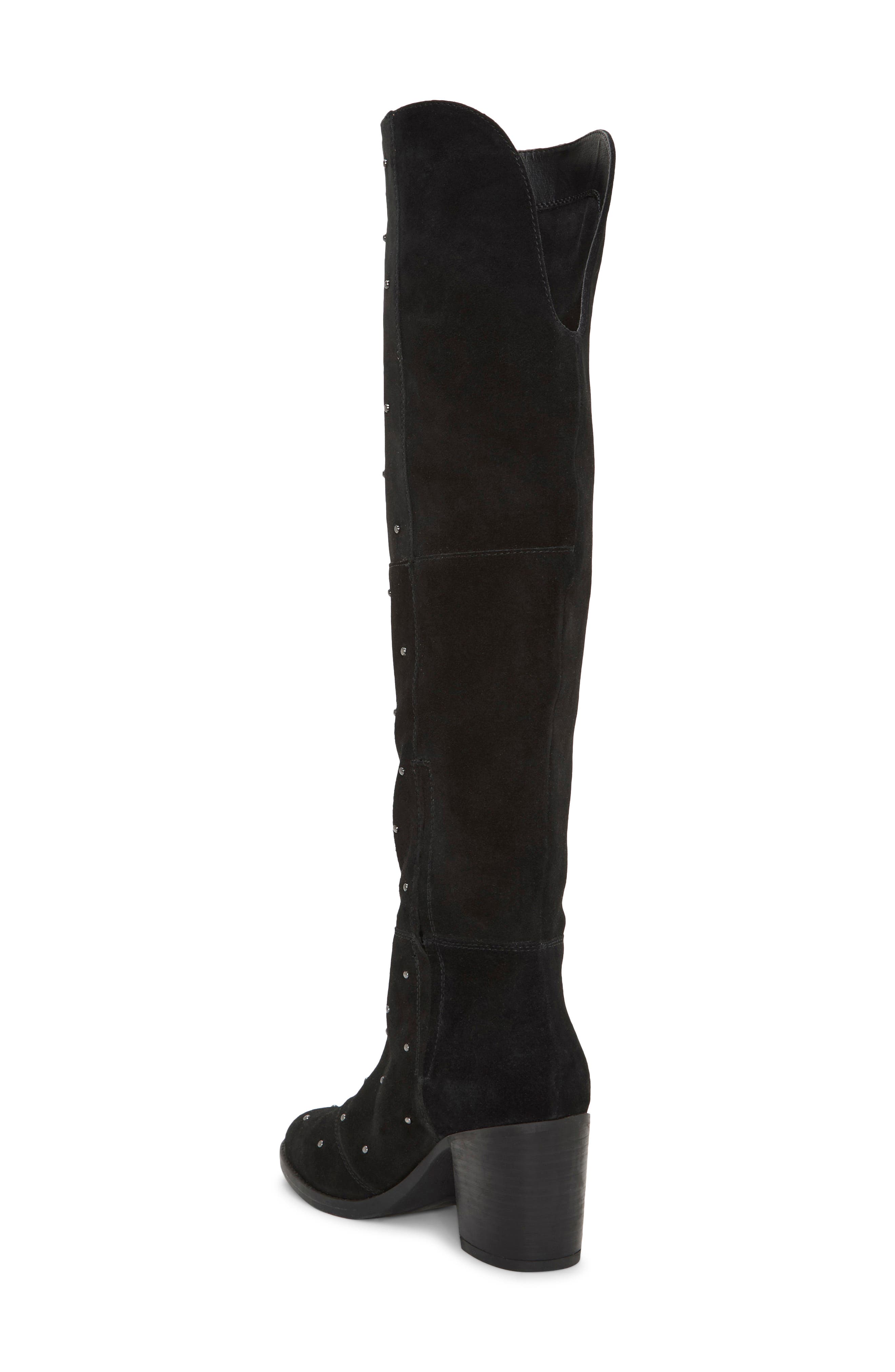 Lucky Brand Borah 2 Knee High Boot, Alternate, color, Black Stud