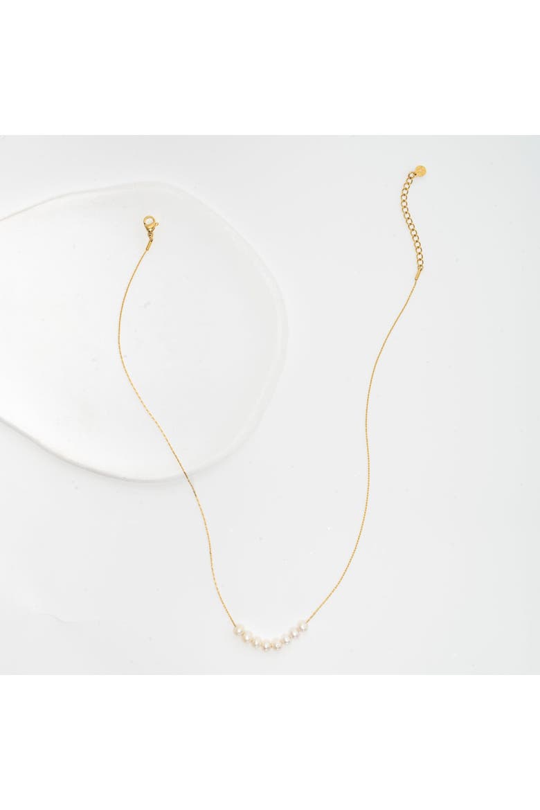 Harmony Pearl Cluster Necklace, Alternate, color, White