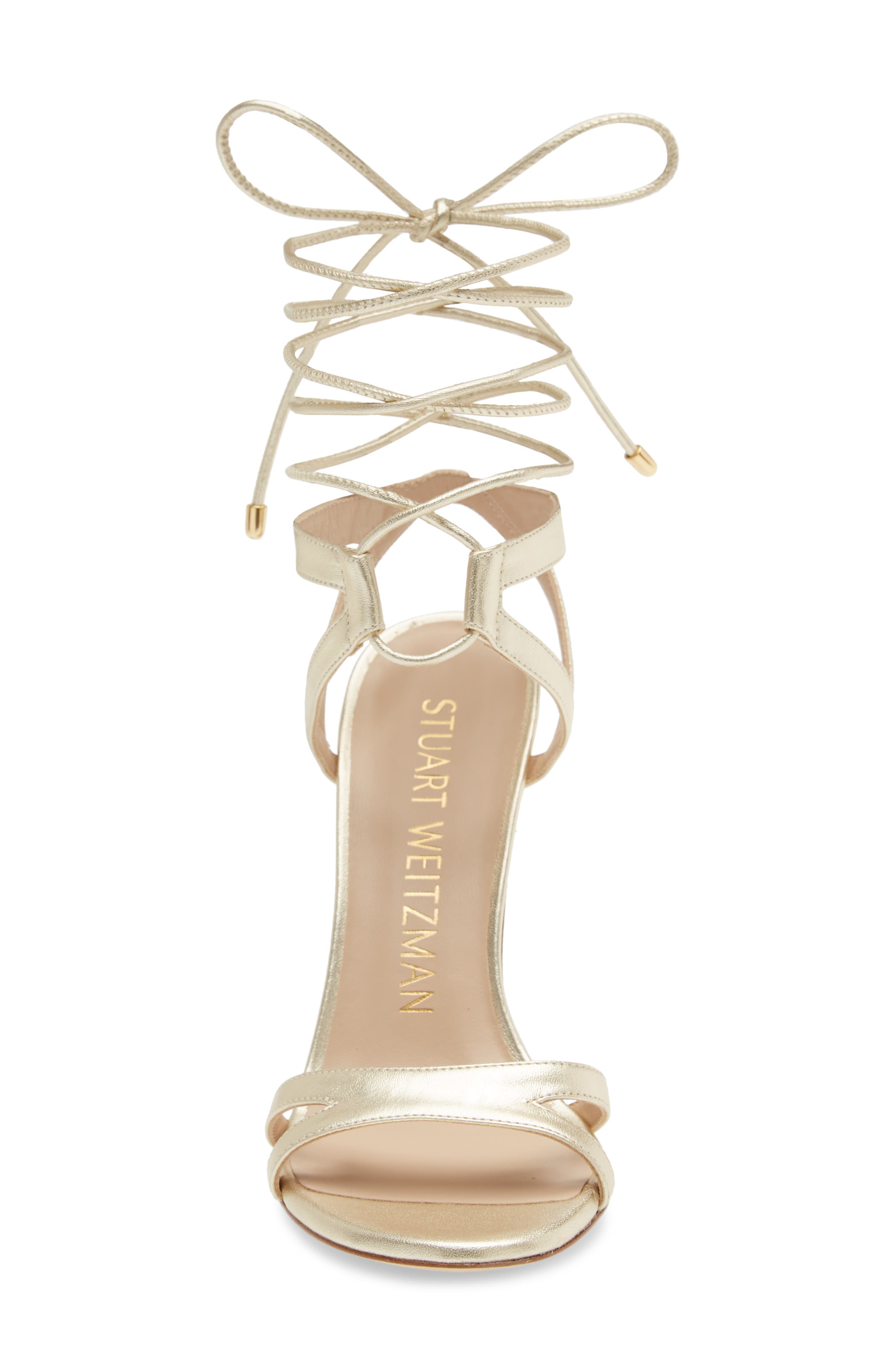 Stuart Weitzman Soiree 100 Lace-Up Sandal, Alternate, color, 