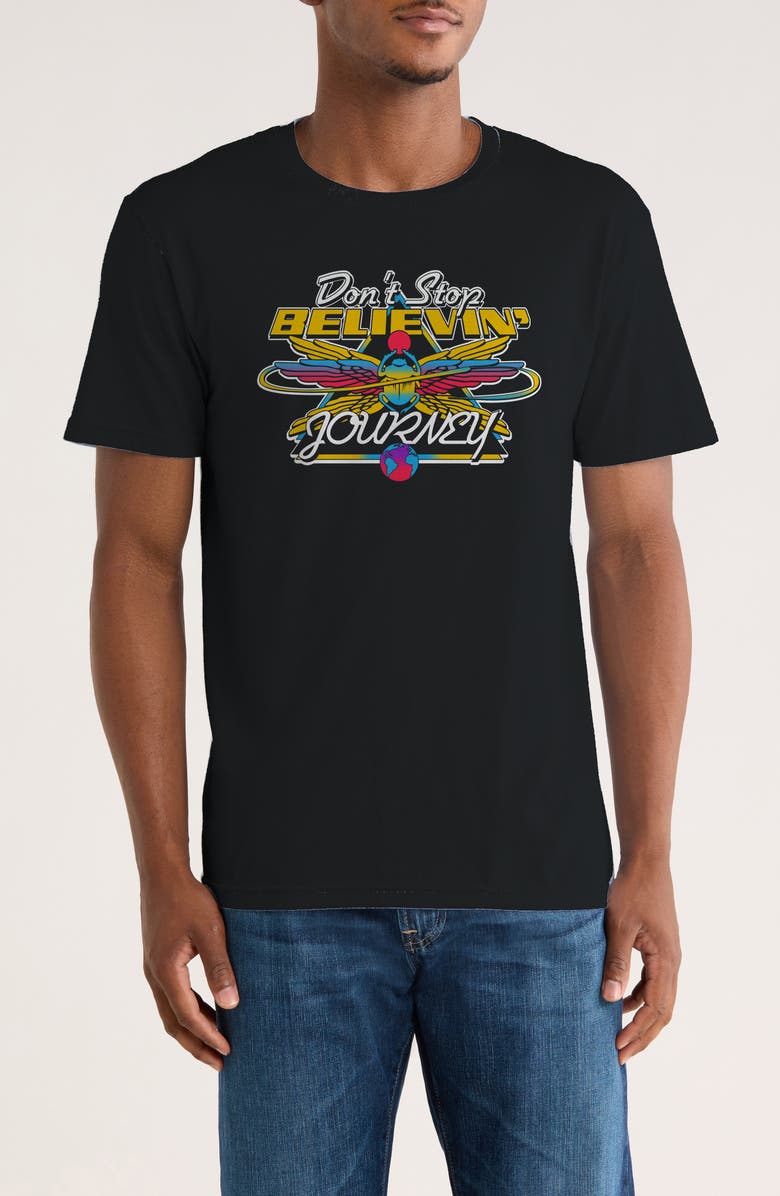 Monster Digital Journey Don't Stop Believin' Graphic T-Shirt, Main, color, Black