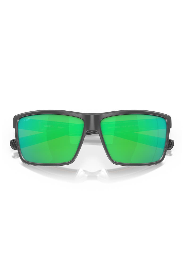 Rinconcito 60mm Polarized Rectangular Sunglasses, Alternate, color, GREEN