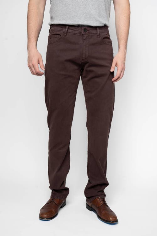 Jack Of Spades Jack Fit Five Pocket Pants In Brushed Burgundy