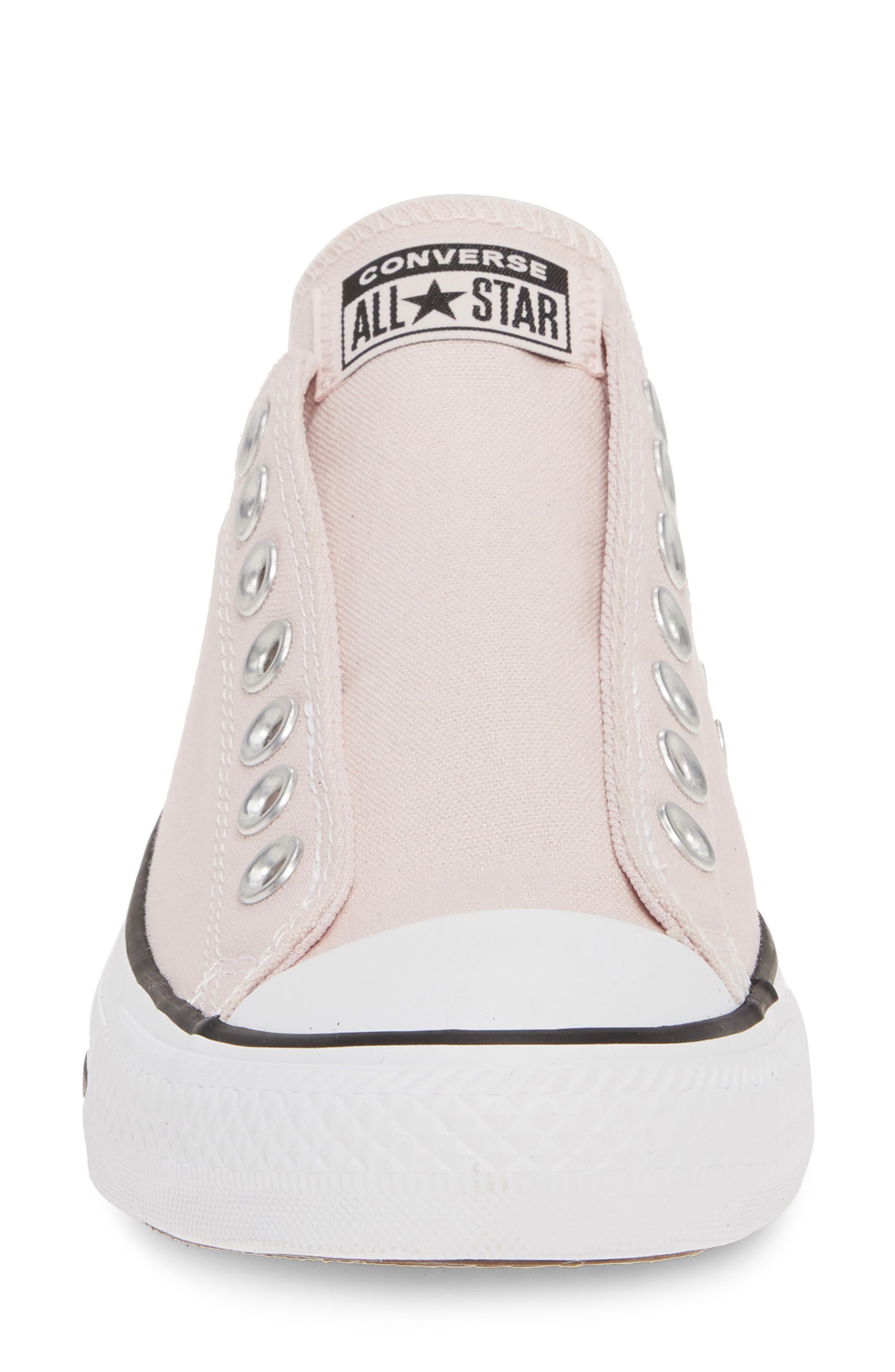 Chuck Taylor® All Star® Laceless Low Top Sneaker, Alternate, color, BARELY ROSE/ BLACK/ WHITE