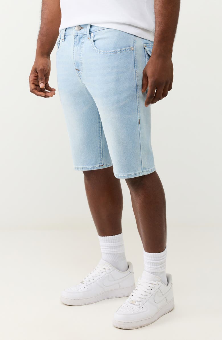 True Religion Rocco Big T Flap Shorts, Alternate, color, Light Journey