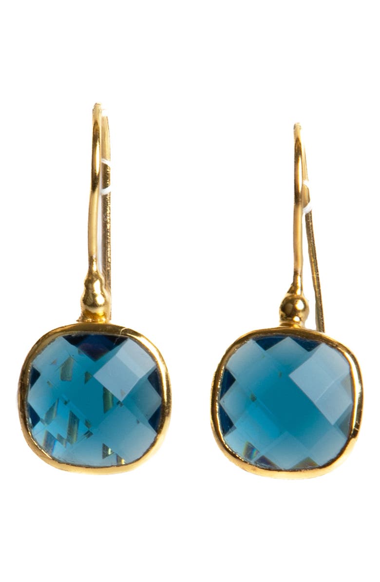 SAACHI Cushion Stone Drop Earrings, Alternate, color, Blue