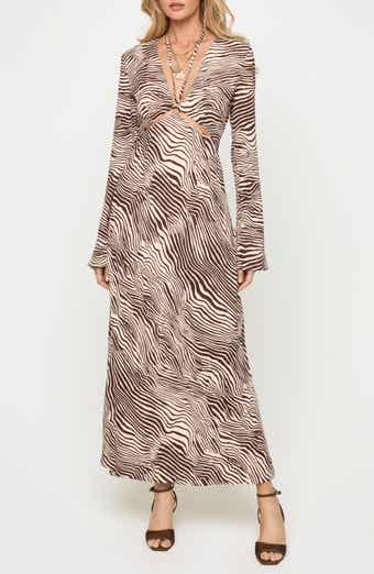 LSPACE Say When Long Sleeve Cover-Up Maxi Dress