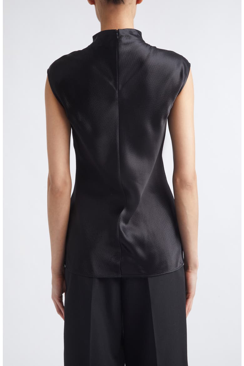 Rhea Sleeveless High Neck Top, Alternate, color, BLACK