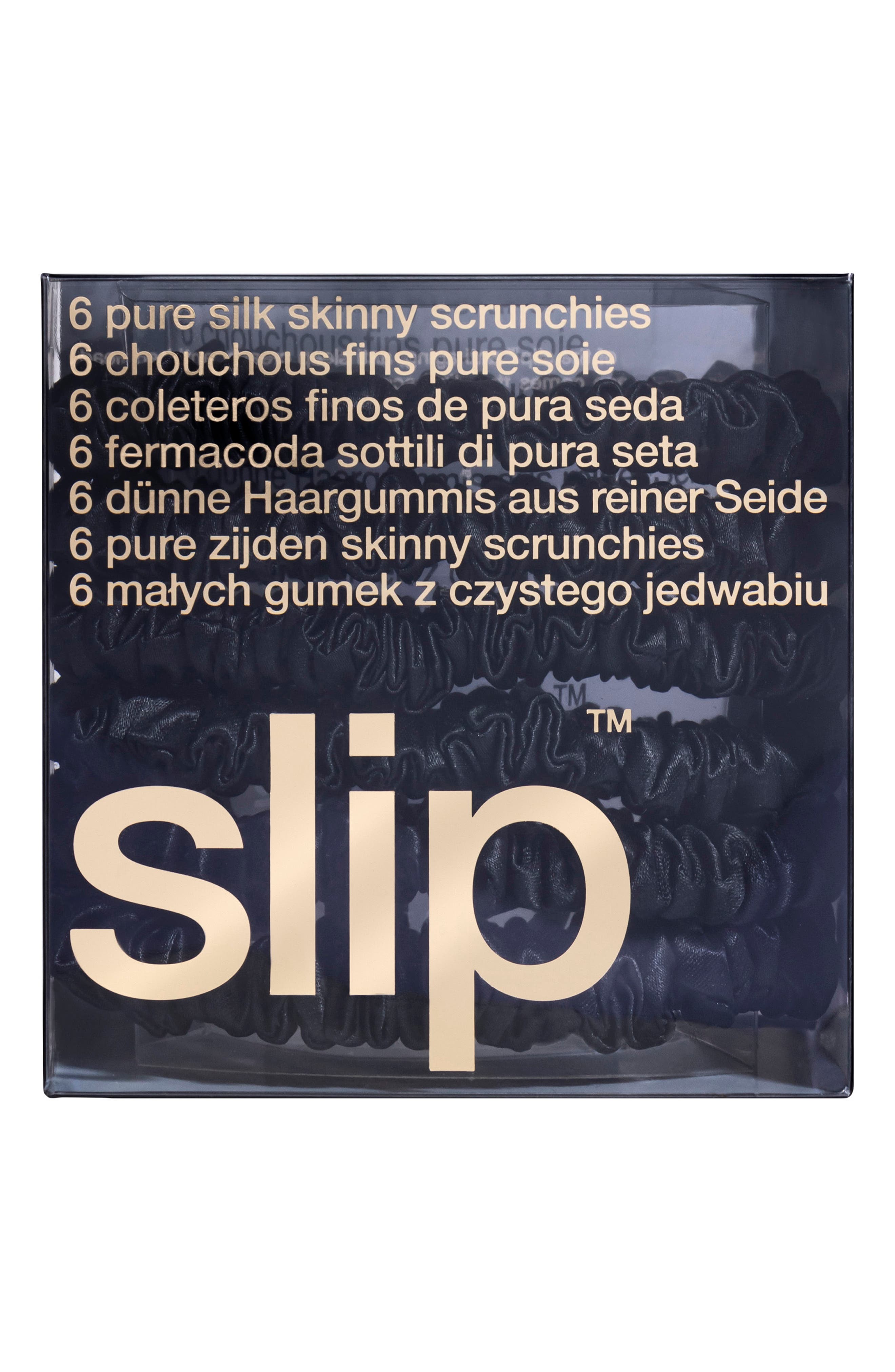 slip Pure Silk 6-Pack Skinny Scrunchies (Women) | Nordstrom