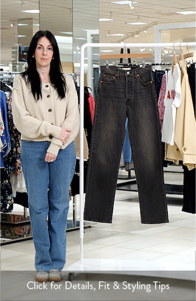 Ribcage High Waist Straight Leg Jeans, sales video thumbnail