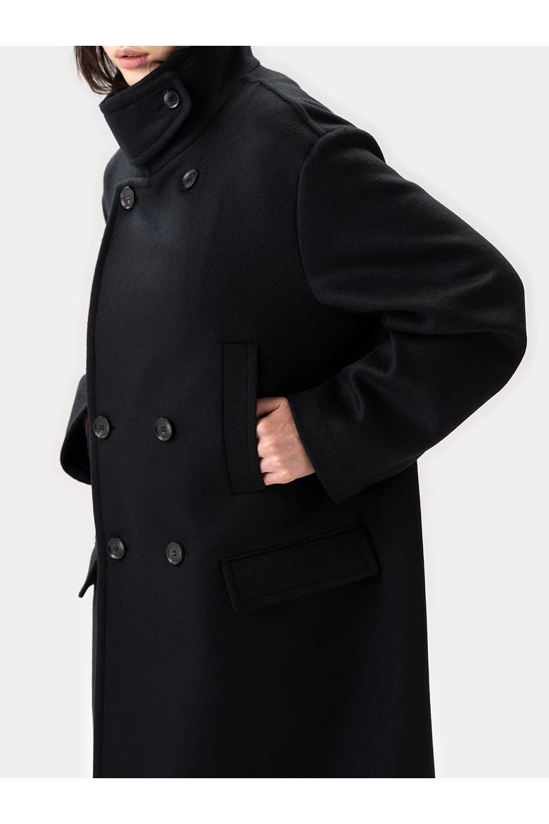 Unisex Cashmere Trench Coat, Alternate, color, black