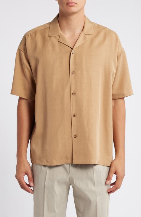 Drew Relaxed Fit Solid Lyocell Camp Shirt