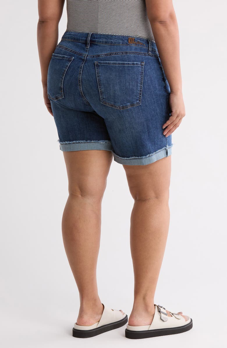 KUT from the Kloth Katy Boyfriend Cuffed Denim Shorts, Alternate, color, Bamboo