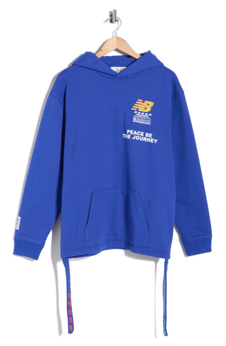New Balance x Salehe Bembury Yurt Logo Graphic Hoodie, Main, color, Blue