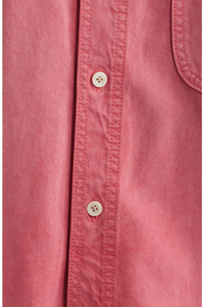 Malibu Cotton Twill Button Up Shirt, Alternate, color, RED