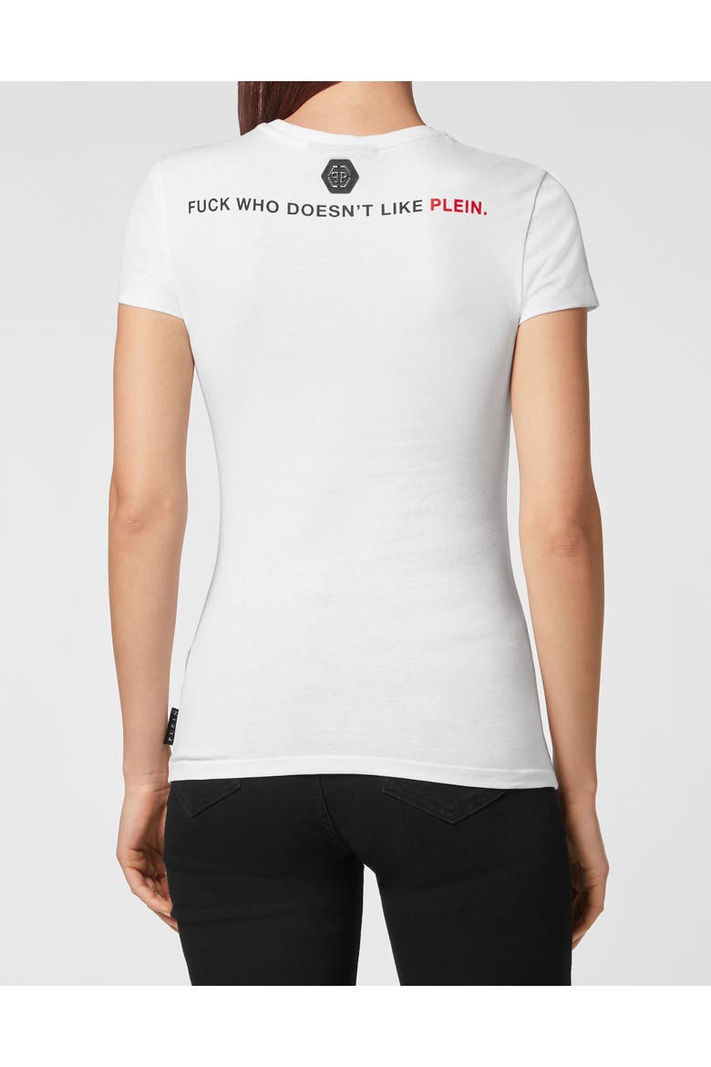 T-Shirt Round Neck Women, Alternate, color, white