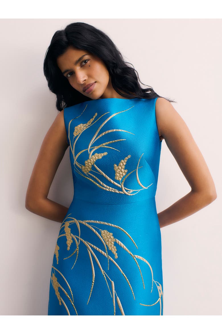Eden Jacquard Dress, Alternate, color, Blue