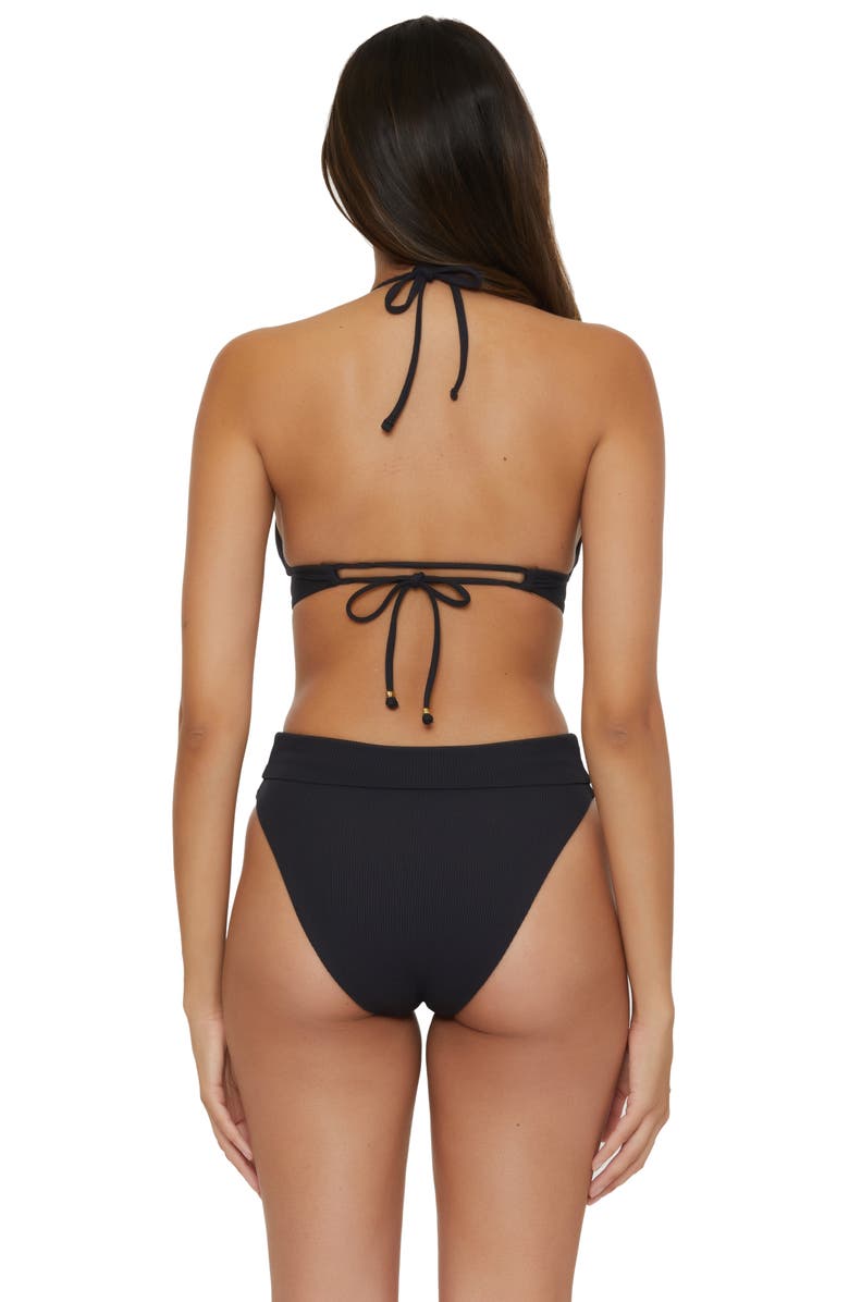 Becca Modern Edge High Waist Bikini Bottoms, Alternate, color, 