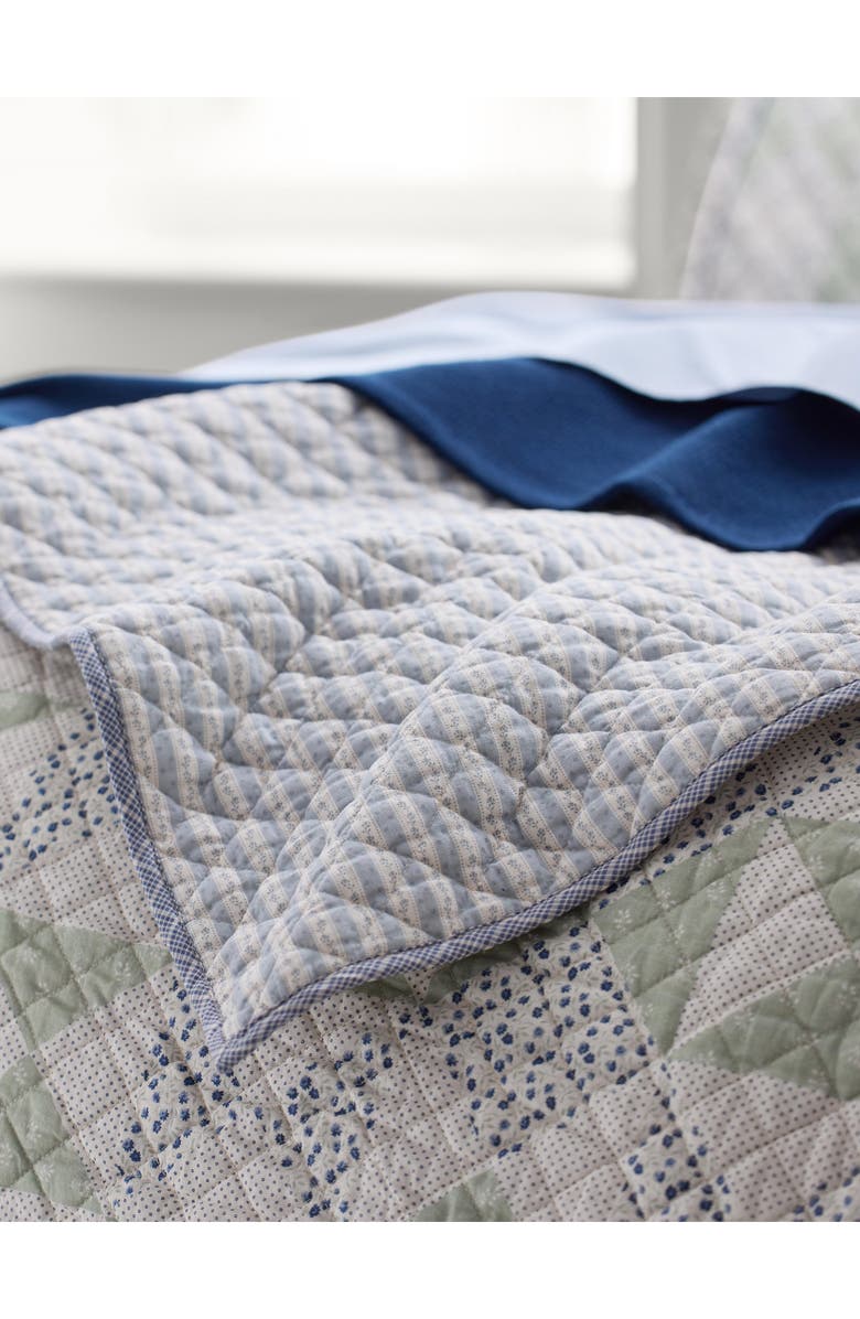 Lauren Ralph Lauren Lidia Geometric & Floral Reversible Cotton Quilt, Alternate, color, Sage Multi