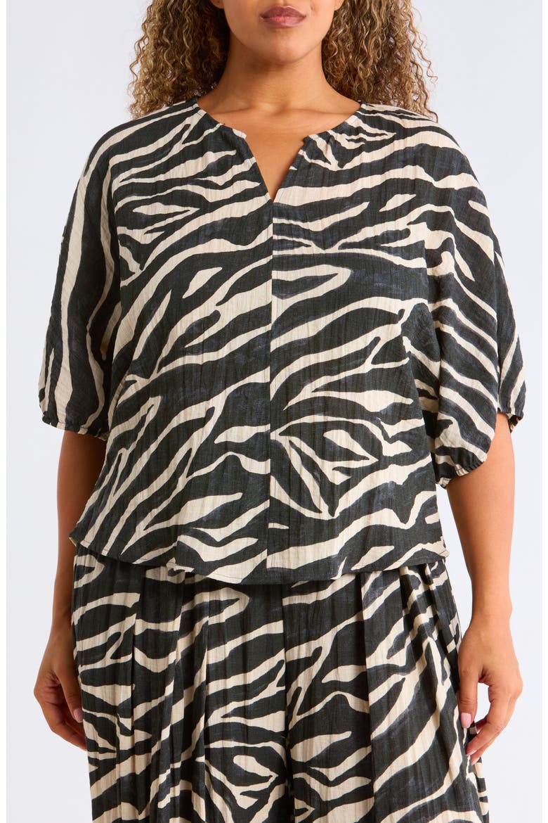 Dolman Bubble Sleeve Top, Main, color, CHARCOAL/ ECRU