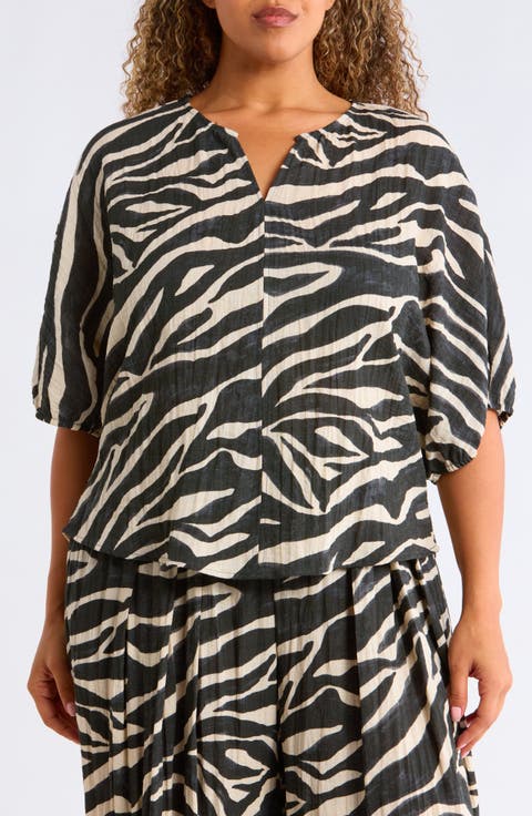Dolman Bubble Sleeve Top (Plus)