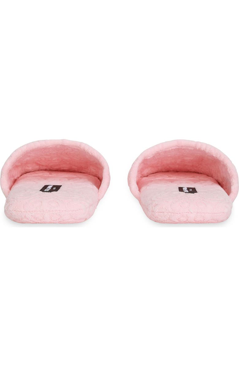 Dolce&Gabbana DG Logo Jacquard Cotton Terry Cloth Scuff Slipper, Alternate, color, Pink