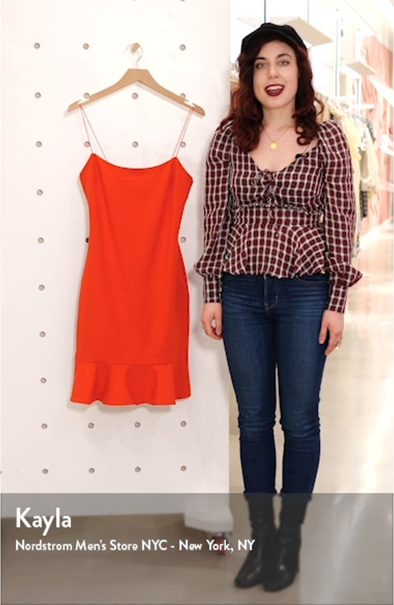 Banks Ruffle Hem Sheath Dress, sales video thumbnail