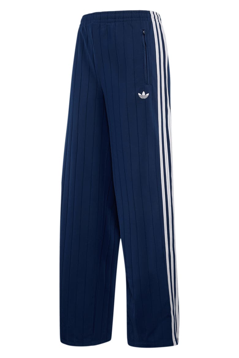 Pinstripe Wide Leg Track Pants, Alternate, color, NIGHT INDIGO/ WHITE/ GREY TWO