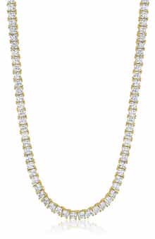 Square Cubic Zirconia Tennis Necklace