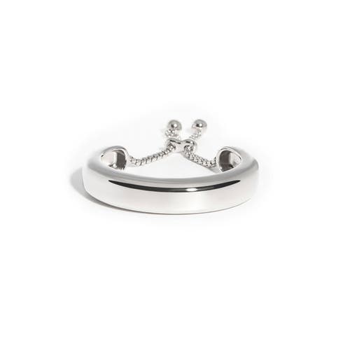 Zarux Modern Narrow Cuff In Silver