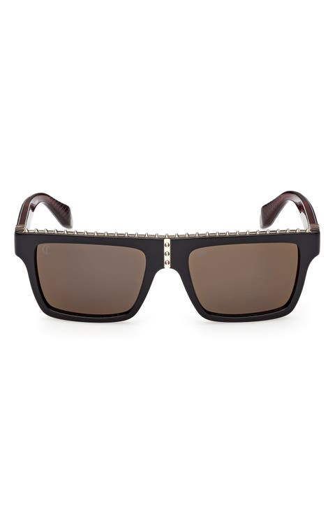 56mm Rectangular Sunglasses