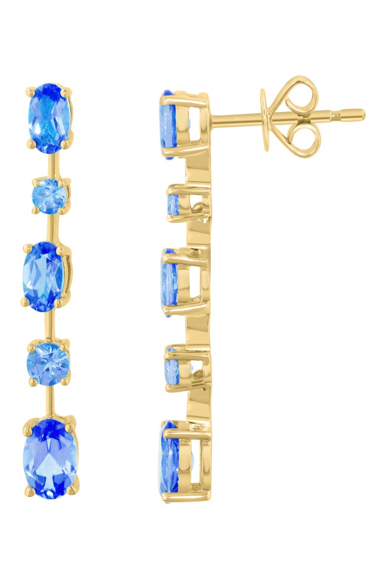 Blue Topaz Drop Earrings, Main, color, BLUE