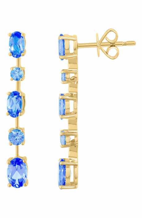 Blue Topaz Drop Earrings