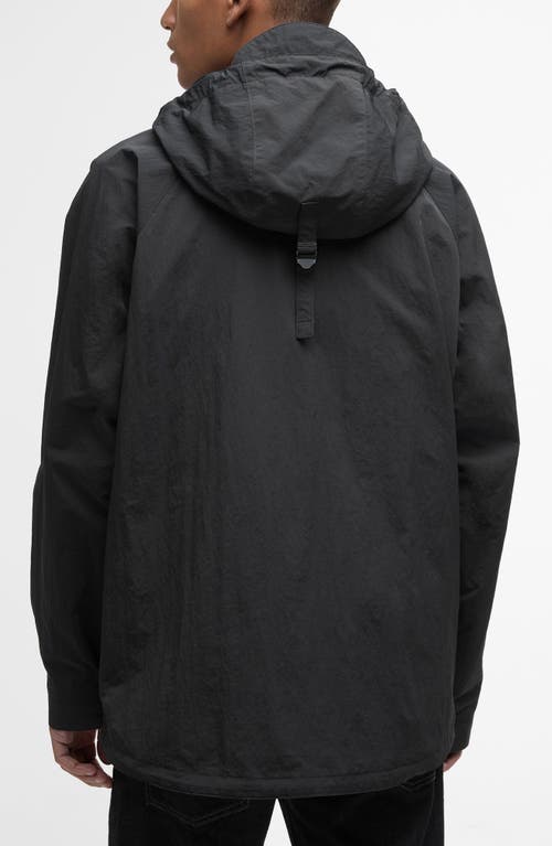 Barbour Hooded Waterproof Jacket In Black