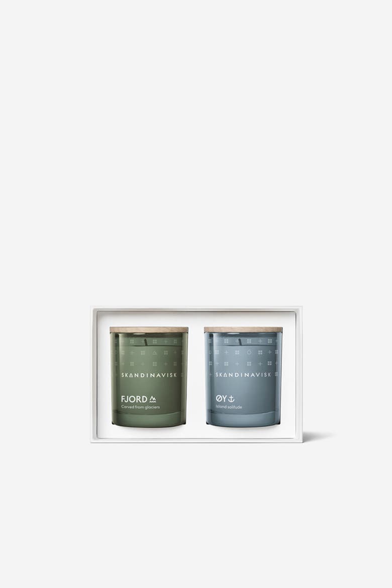 GIFTSET - Still Waters Scented Candle, Alternate, color, Fjord green/Powder blue