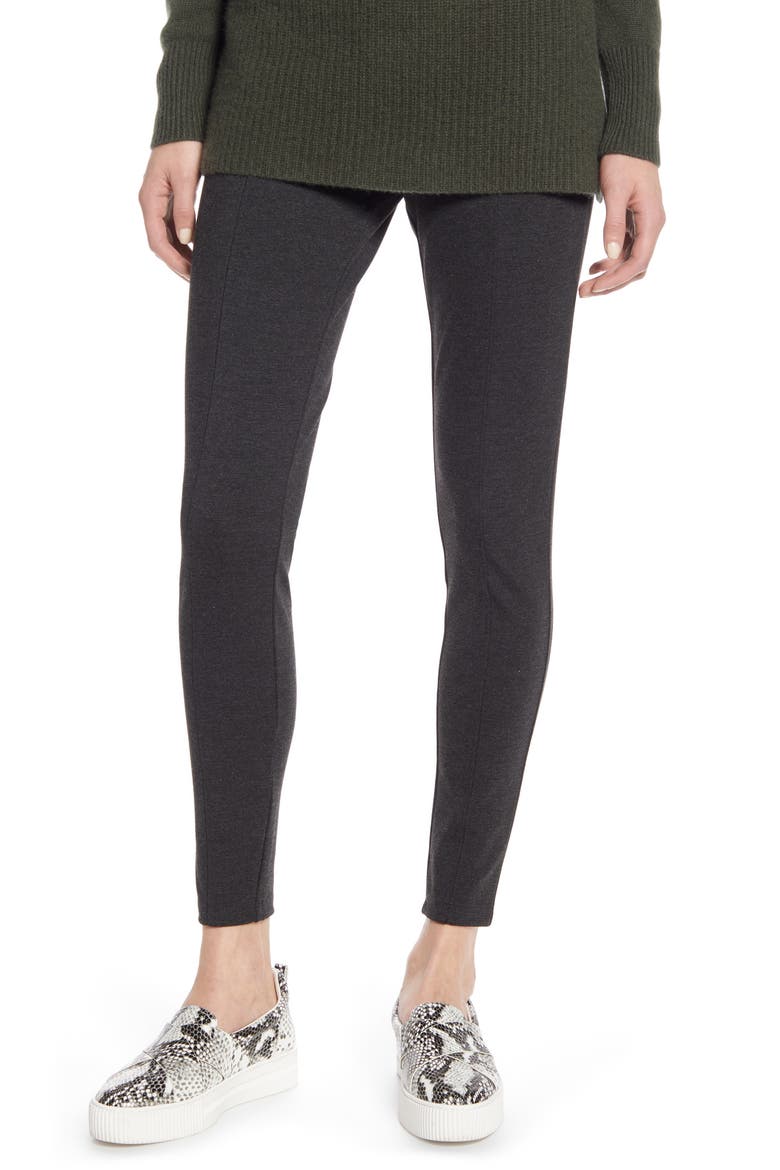 Seamed Leggings, Main, color, HEATHER CHARCOAL