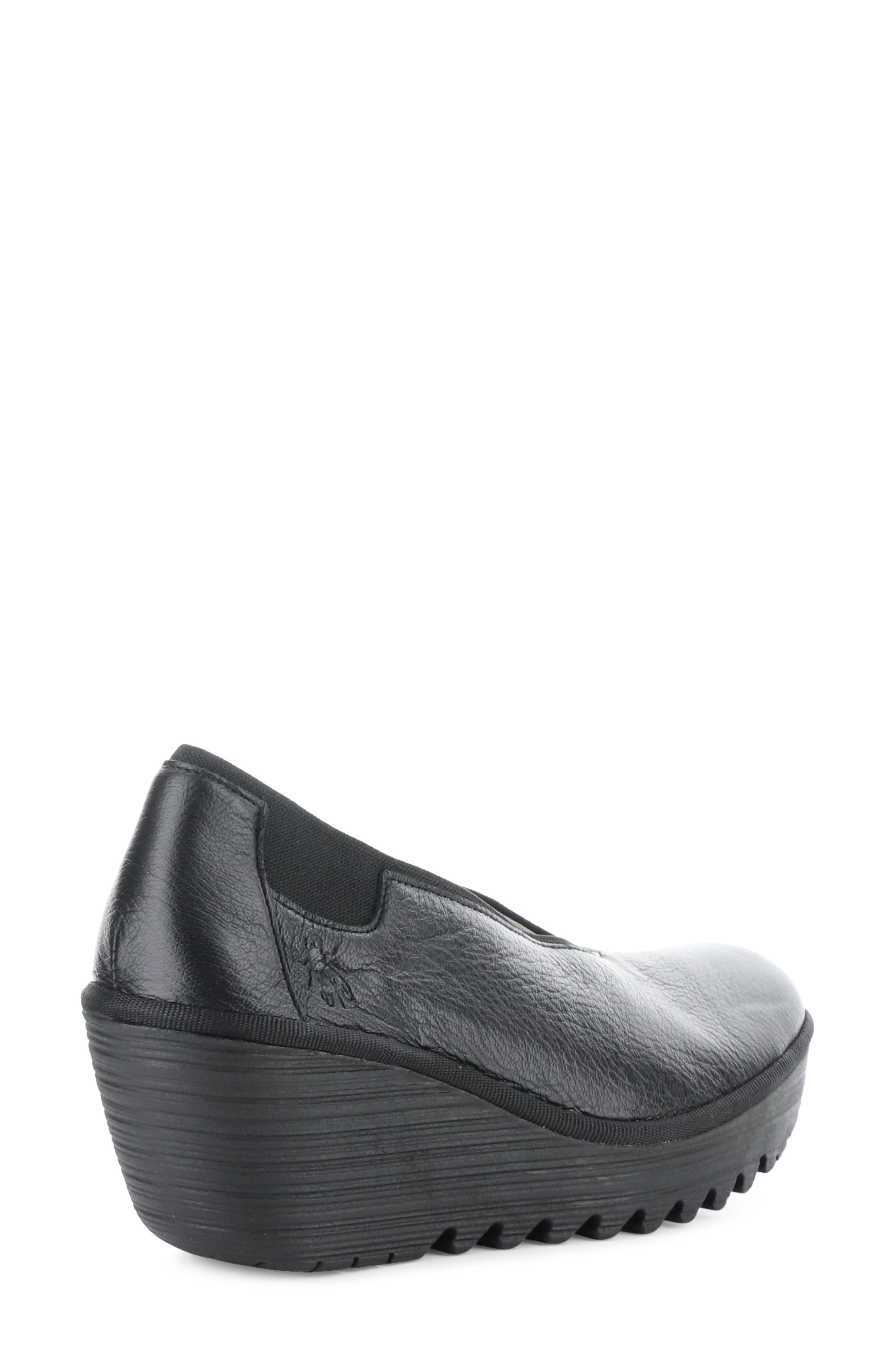 Fly London Yoza Wedge Ballet Shoe, Alternate, color, Black Mousse