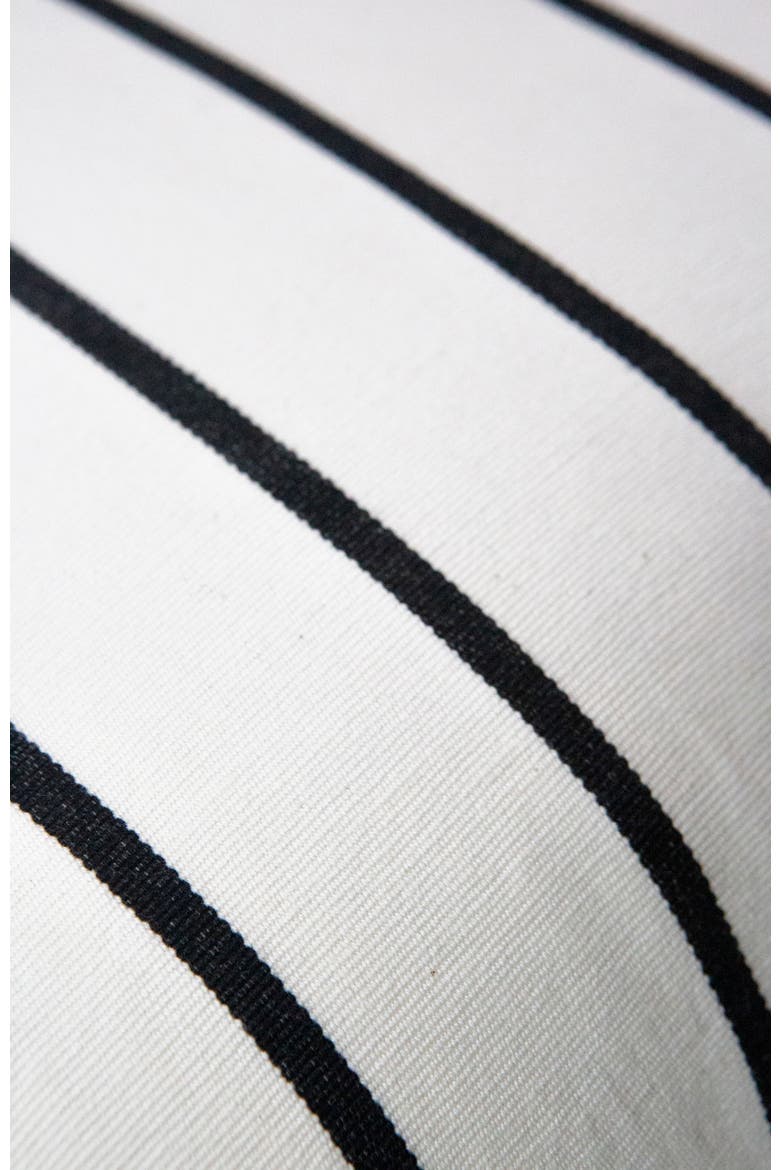Santiago Atitlan I Striped Handwoven Cotton Square Throw Pillow, Alternate, color, White