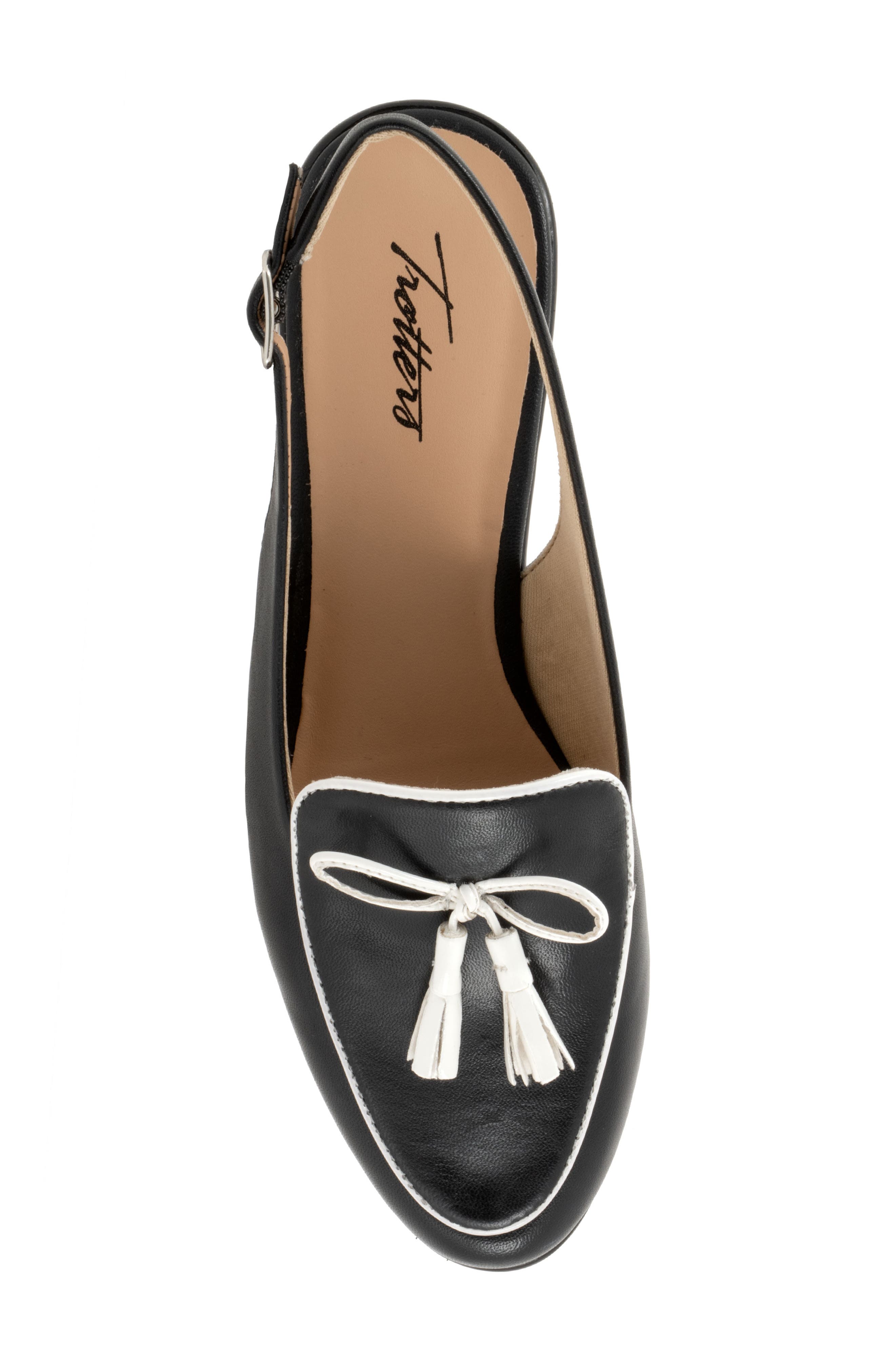 Lillie Slingback Loafer, Alternate, color, BLACK/ WHITE