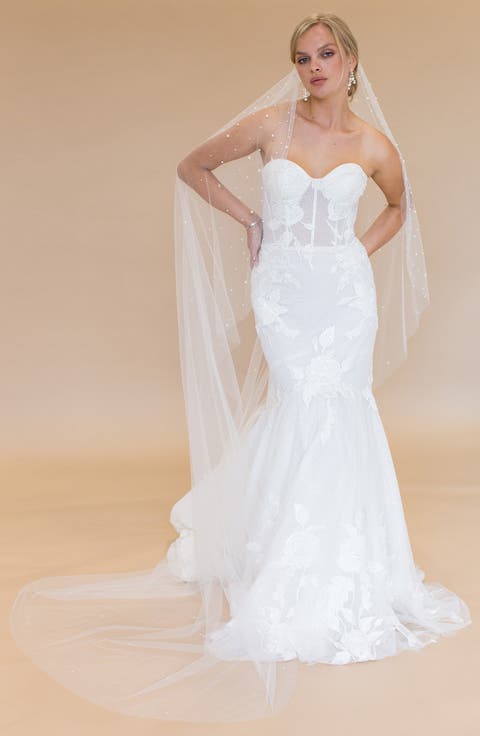 Novalie Imitation Pearl & Crystal Veil (Nordstrom Exclusive)