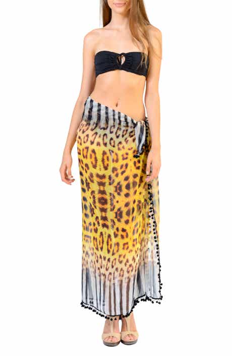 RANEES Animal Print Long Sarong