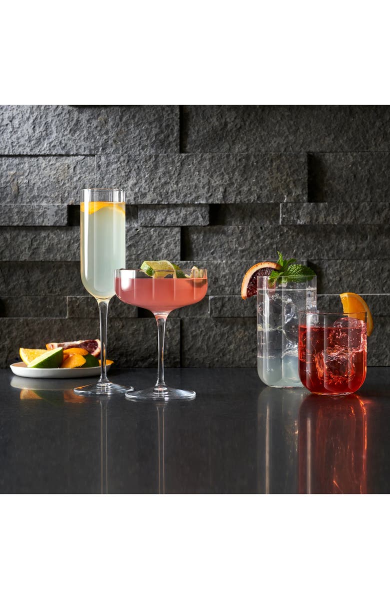 Luigi Bormioli Jazz Set of 4 Champagne Flutes, Alternate, color, Clear