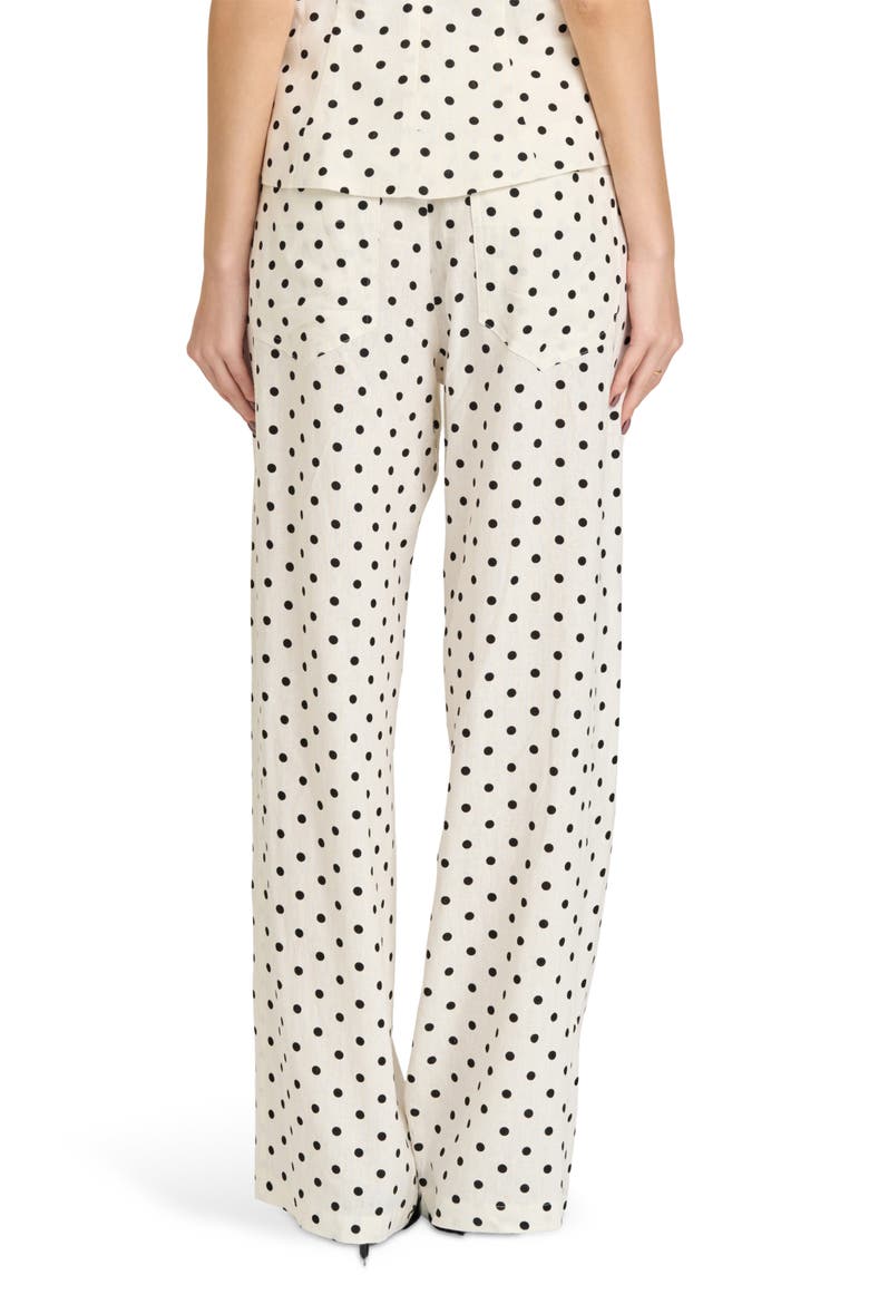 Lilah Polka Dot Wide Leg Pants, Alternate, color, IVORY POLKA DOT
