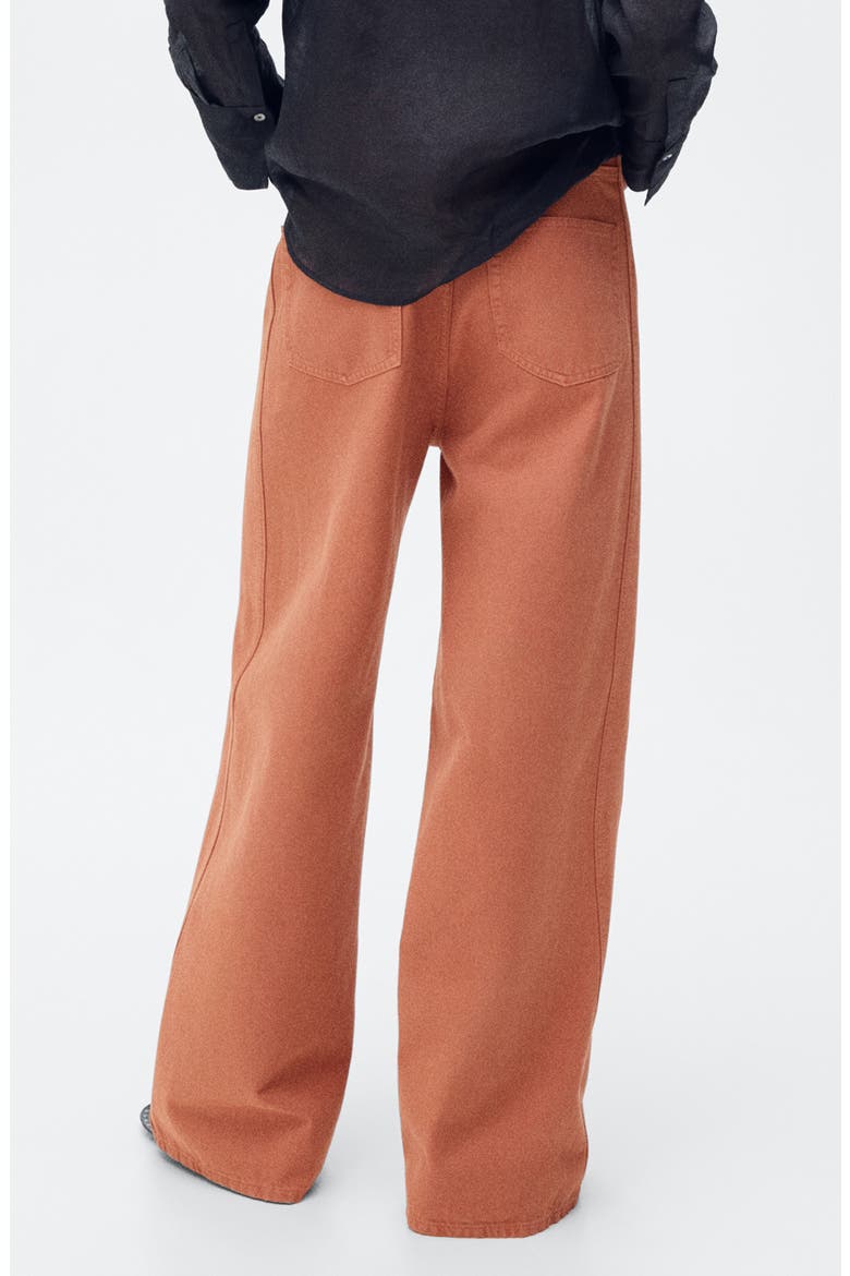 Mid Rise Baggy Ultra Wide Leg Jeans, Alternate, color, BURNT ORANGE