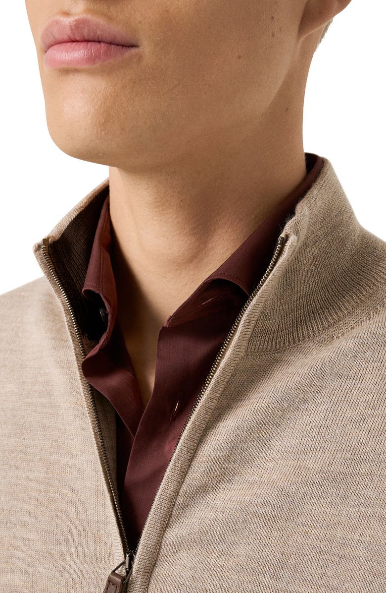 Eton Merino Wool Cardigan, Alternate, color, Light Beige