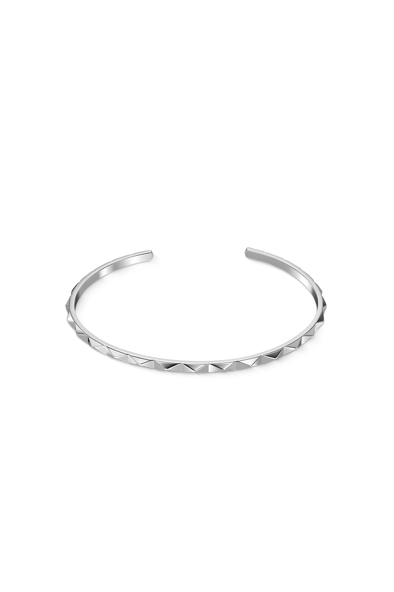Open Spikes Bangle, Main, color, Silver