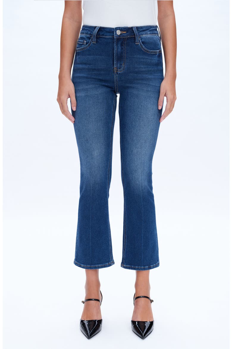High Waist Ankle Bootcut Jeans, Main, color, DARK BLUE