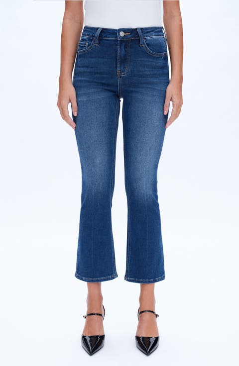 High Waist Ankle Bootcut Jeans