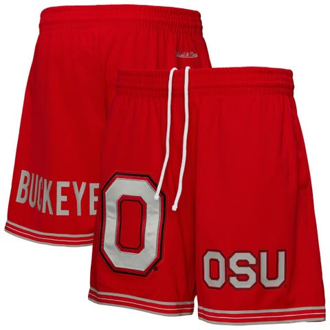 Men's Mitchell & Ness  Scarlet Ohio State Buckeyes Team Origins Mesh Shorts