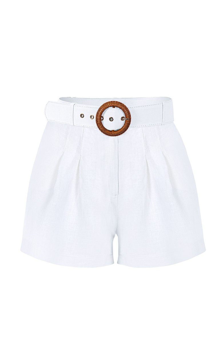 Monlicia Reve Linen Shorts, Alternate, color, White