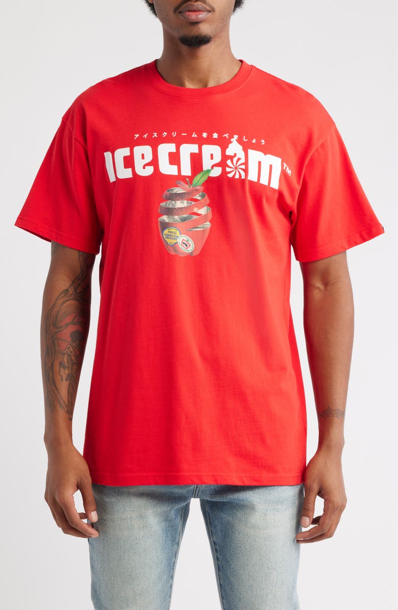 ICECREAM Luger Graphic T-Shirt, Main, color, Goji Berry
